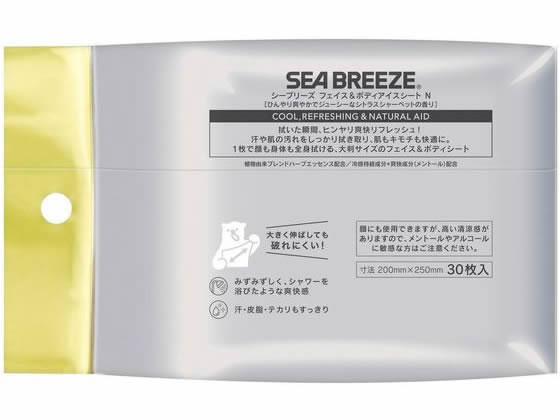 ファイントゥデイ シーブリーズフェイス&ボディアイスシートNシトラスシャーベット30枚 1個(ご注文単位1個)【直送品】