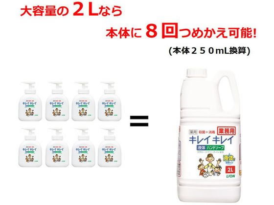 ライオンハイジーン キレイキレイ薬用ハンドソープ 2L 1個(ご注文単位1個)【直送品】