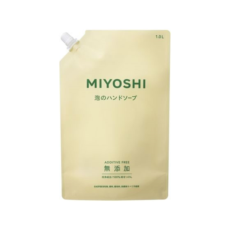 ミヨシ石鹸 無添加せっけん 泡のハンドソープ スパウト 1L 1個（ご注文単位1個)【直送品】