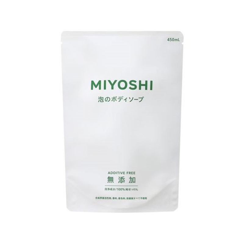 ミヨシ石鹸 無添加せっけん 泡のボディソープ 詰替用 450ml 1個（ご注文単位1個)【直送品】