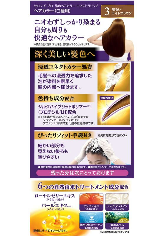 ダリヤ サロンドプロ 泡のヘアカラーEX(白髪用) 3 1個(ご注文単位1個)【直送品】