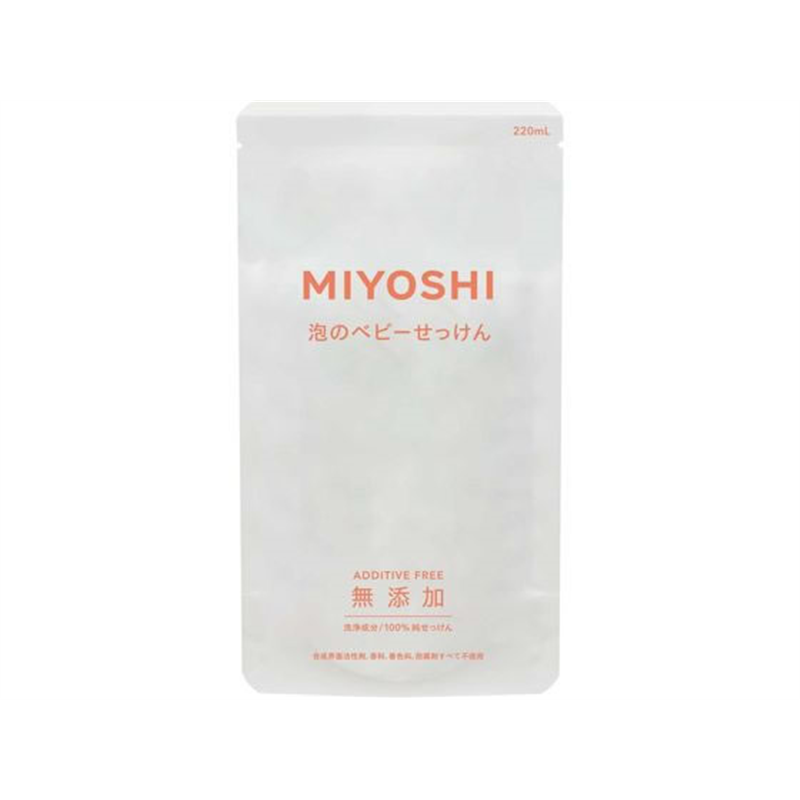 ミヨシ石鹸 無添加泡で出てくるベビーせっけん詰替220ml 1個（ご注文単位1個)【直送品】