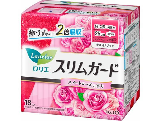KAO ロリエスリムガード スイートローズの香り特に多い昼用羽付18個 1パック（ご注文単位1パック)【直送品】