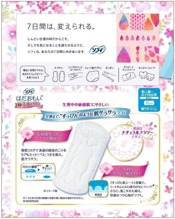 ユニ・チャーム ソフィはだおもい極うすスリム羽なし 42個入 1パック(ご注文単位1パック)【直送品】