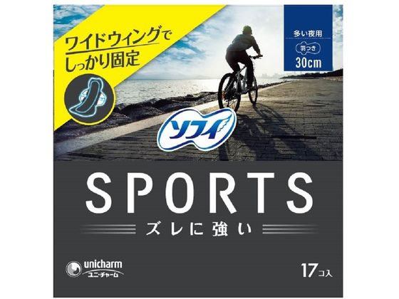 ユニ・チャーム ソフィSPORTS 300羽つき 17枚 1パック（ご注文単位1パック)【直送品】