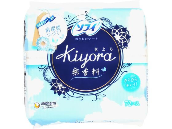 ユニチャーム ソフィ Kiyora 無香料 72枚 1パック（ご注文単位1パック)【直送品】