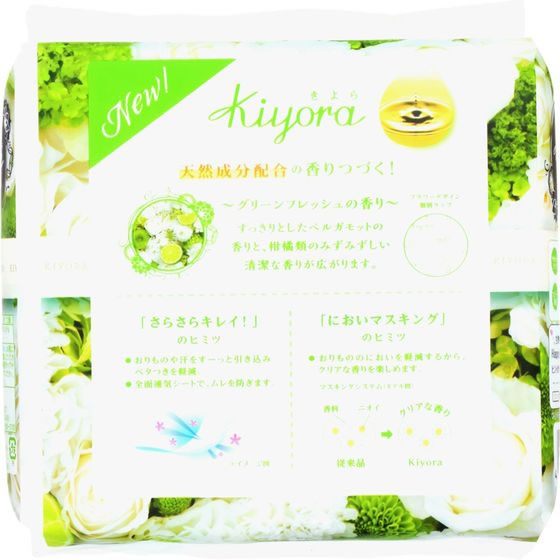 ユニチャーム ソフィKiyoraフレグランス グリーンフレッシュ 72枚 1パック(ご注文単位1パック)【直送品】