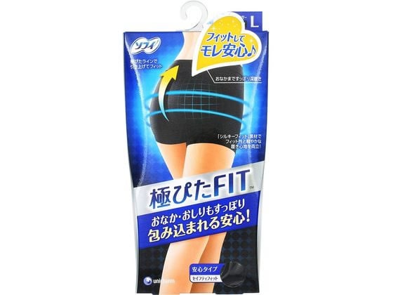 ユニチャーム ソフィ 極ぴたFIT セイフティフィット L ブラック 1箱(ご注文単位1箱)【直送品】