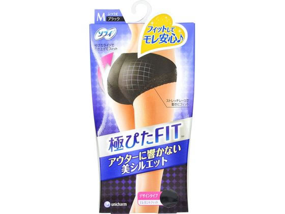 ユニチャーム ソフィ 極ぴたFIT エレガントフィット M ブラック 1箱(ご注文単位1箱)【直送品】