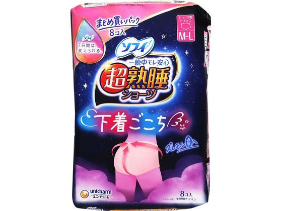 ユニ・チャーム ソフィ 超熟睡ショーツ M-L 8個 1パック(ご注文単位1パック)【直送品】