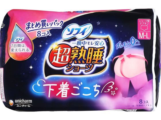 ユニ・チャーム ソフィ 超熟睡ショーツ M-L 8個 1パック(ご注文単位1パック)【直送品】