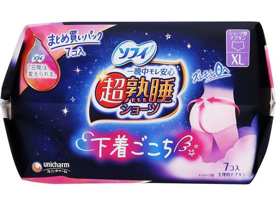 ユニ・チャーム ソフィ 超熟睡ショーツ XL 7個 1パック(ご注文単位1パック)【直送品】