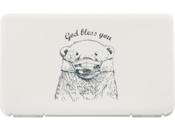 伊勢藤 ポータブルマスクケース ホワイトベア I-562 1個（ご注文単位1個)【直送品】