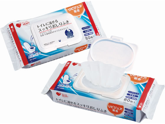 オオサキメディカル トイレに流せるスッキリおしりふき 80枚 72002 1個(ご注文単位1個)【直送品】