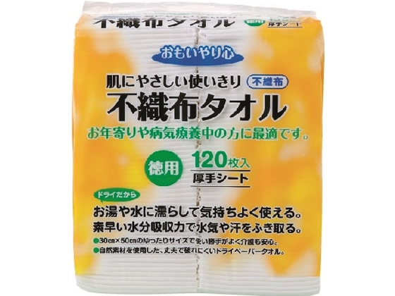 三昭紙業 不織布タオル 120枚入 N-120 1パック（ご注文単位1パック)【直送品】