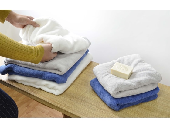 シービージャパン マイクロファイバー カラリプラス ヘアドライタオル ホワイト 1個（ご注文単位1個)【直送品】