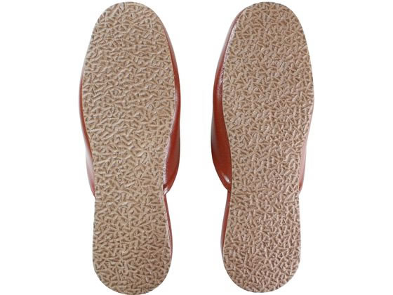 ストロング 抗菌ビニールスリッパ(EVA底) ブラウン 5足 10-1-254-96 1セット(ご注文単位1セット)【直送品】