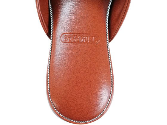 ストロング 抗菌ビニールスリッパ(EVA底) ブラウン 5足 10-1-254-96 1セット(ご注文単位1セット)【直送品】