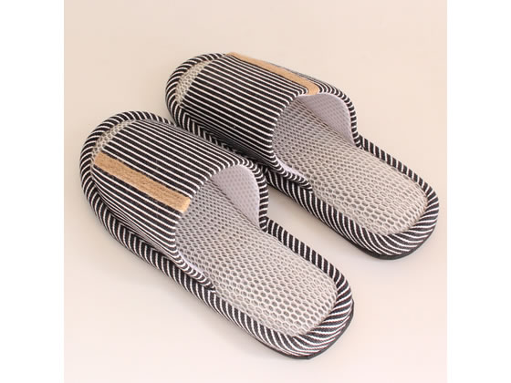 ストロング ハニカムメッシュのスリッパ Mサイズ ブラック 1足(ご注文単位1足)【直送品】