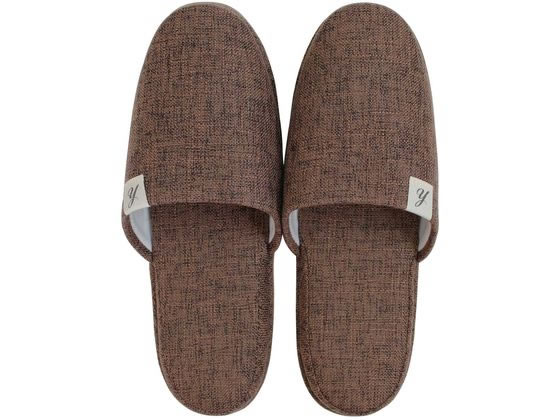 ストロング 来客用スリッパ 無地 L ブラウン 59-1-805-06 1足(ご注文単位1足)【直送品】