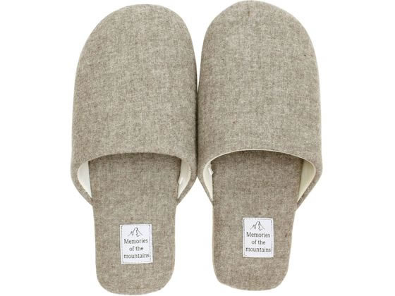 ストロング 洗えるスリッパ 前閉じ M グレーベージュ 1足(ご注文単位1足)【直送品】