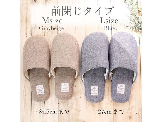 ストロング 洗えるスリッパ 前閉じ L ブルー 10-4-836-12 1足(ご注文単位1足)【直送品】