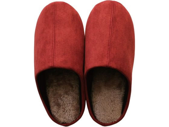 ストロング ふかふか軽いボアルームスリッパ M レッド 62-3-050-01 1足(ご注文単位1足)【直送品】