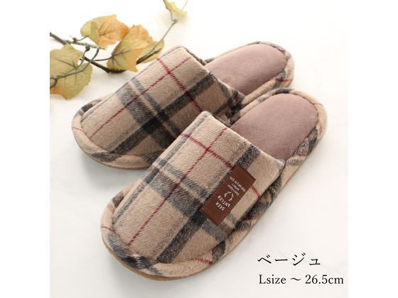 ストロング 秋冬スリッパ DEER ANTLER L ベージュ 62-4-834-06 1足(ご注文単位1足)【直送品】