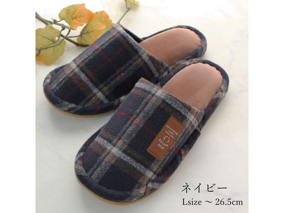 ストロング 秋冬スリッパ DEER ANTLER L ネイビー 62-4-834-02 1足(ご注文単位1足)【直送品】