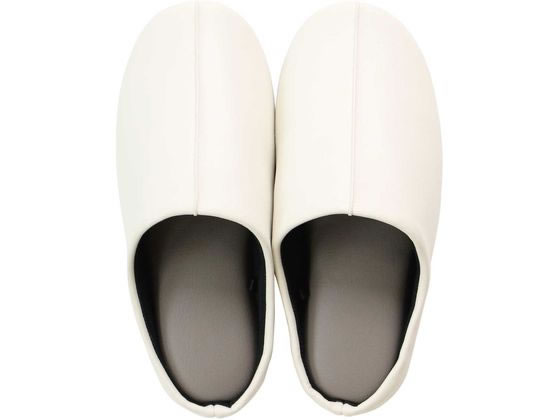 ストロング ゲストスリッパ フェイクレザー White M 10-4-431-59 1足(ご注文単位1足)【直送品】