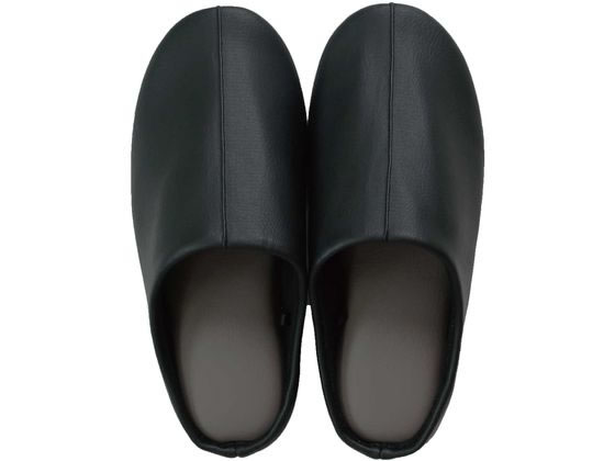 ストロング ゲストスリッパ フェイクレザー Black M 10-4-431-58 1足(ご注文単位1足)【直送品】