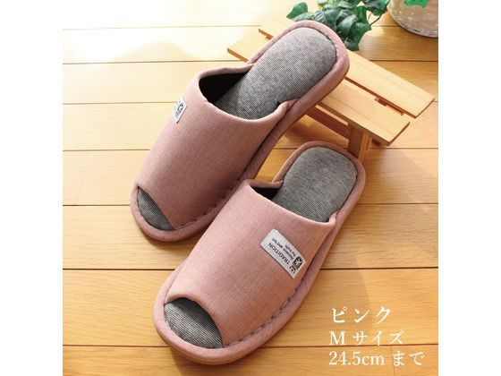 ストロング 抗菌 スリッパ 竹炭繊維 Mサイズ ピンク 60-4-100-01 1足(ご注文単位1足)【直送品】