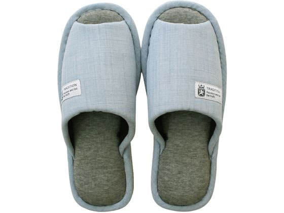 ストロング 抗菌 スリッパ 竹炭繊維 Mサイズ ブルー 60-4-100-02 1足(ご注文単位1足)【直送品】