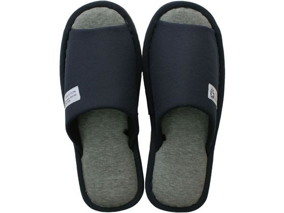 ストロング 抗菌 スリッパ 竹炭繊維 Lサイズ ネイビー 60-4-815-02 1足(ご注文単位1足)【直送品】