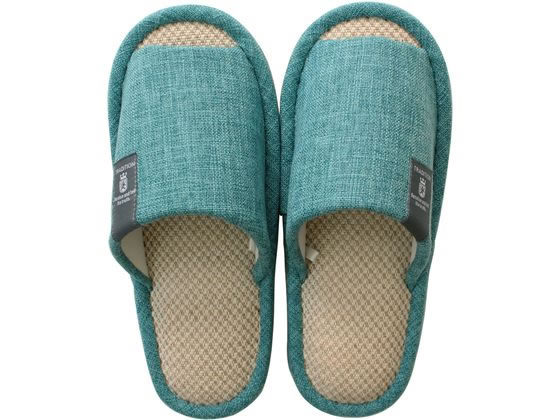 ストロング 綿麻インソール スリッパ Mサイズ ライトブルー 71-4-122-02 1足(ご注文単位1足)【直送品】