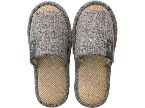 ストロング 綿麻インソール スリッパ Lサイズ グレー 71-4-812-05 1足(ご注文単位1足)【直送品】