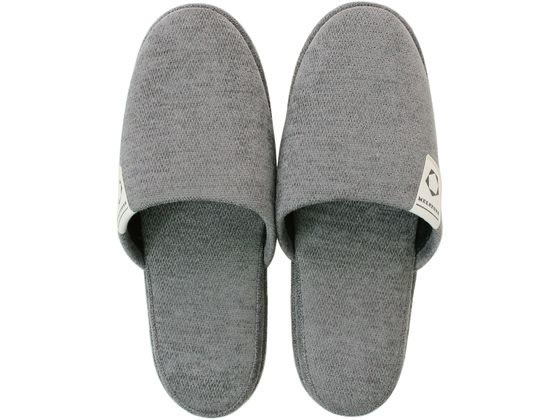 ストロング 来客用 ワンポイントタグ スリッパ M グレー 62-1-005-05 1足(ご注文単位1足)【直送品】