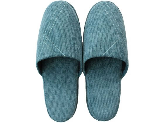 ストロング 来客用 クロスステッチ スリッパ M ターコイズ 62-1-006-02 1足(ご注文単位1足)【直送品】