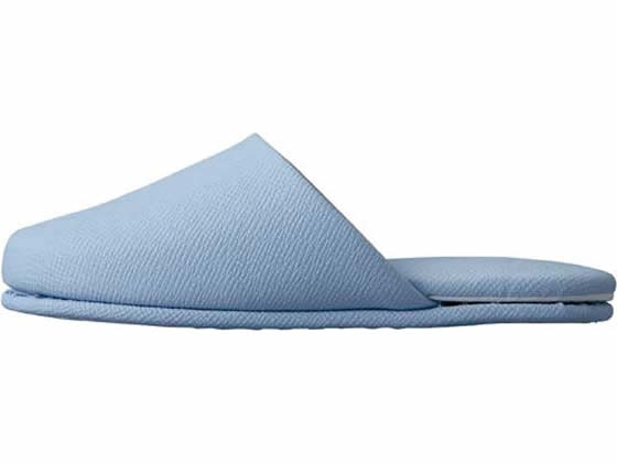 テンダイ 子供用レザー調スリッパ ライトブルー E117007 1足(ご注文単位1足)【直送品】