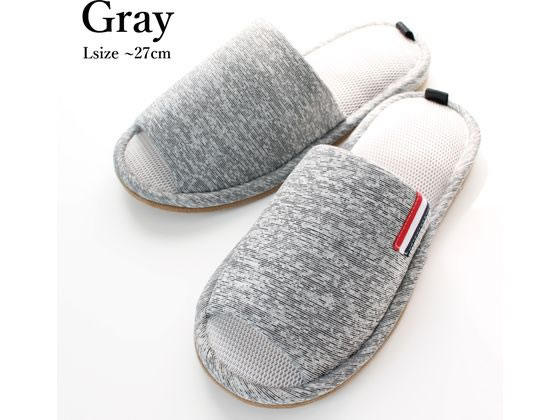 ストロング アスレジャースリッパ Lサイズ グレー 1足(ご注文単位1足)【直送品】