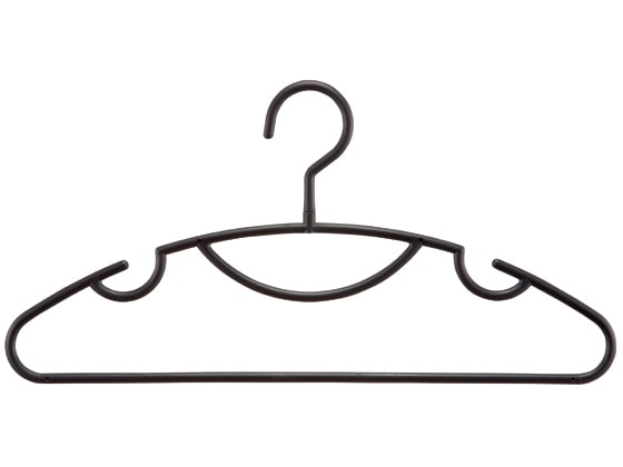 シンコハンガー セットハンガースリム ブラック 5本 1パック（ご注文単位1パック)【直送品】