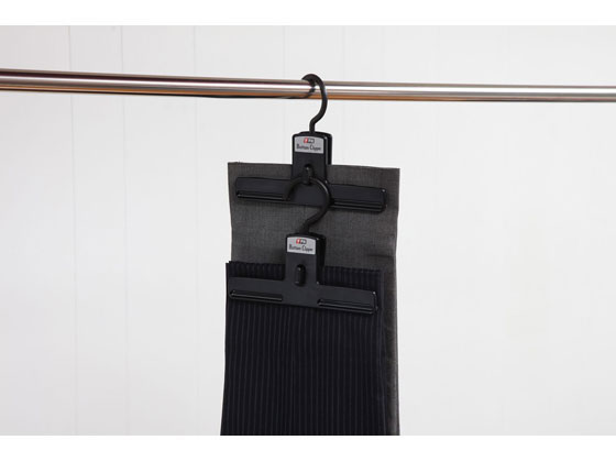 シンコハンガー F-FIT ボトムクリッパー ブラック 1本 1本(ご注文単位1本)【直送品】
