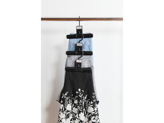 シンコハンガー F-FIT ボトムクリッパー ブラック 1本 1本(ご注文単位1本)【直送品】