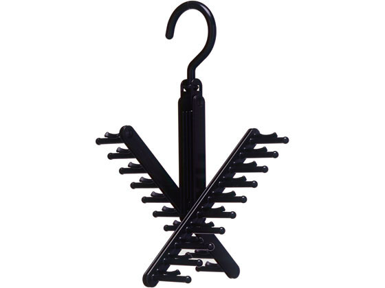 シンコハンガー ネクタイハンガークロス ブラック 1本 1本(ご注文単位1本)【直送品】