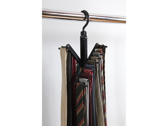 シンコハンガー ネクタイハンガークロス ブラック 1本 1本(ご注文単位1本)【直送品】