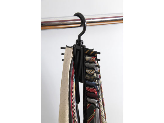 シンコハンガー ネクタイハンガークロス ブラック 1本 1本(ご注文単位1本)【直送品】