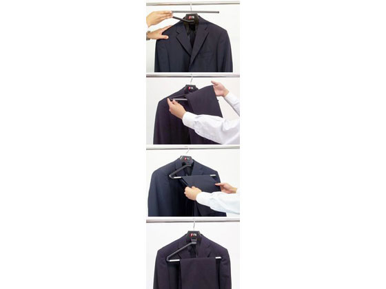 シンコハンガー ワンオールストップハンガー ブラック 1本 1本(ご注文単位1本)【直送品】