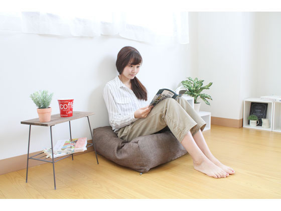 かけ布団がクッションになる ふとん収納袋 ブラウン 1個(ご注文単位1個)【直送品】