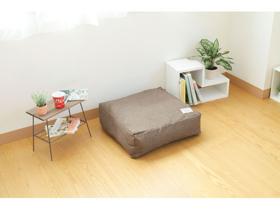 かけ布団がクッションになる ふとん収納袋 ブラウン 1個(ご注文単位1個)【直送品】