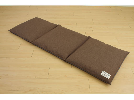 座布団がごろ寝クッションになる ざぶとん 収納袋 ブラウン 1個(ご注文単位1個)【直送品】
